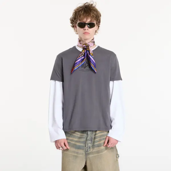 Alpha Industries Тениска Alpha Industries Basic T-Shirt Contrast Stitch Grey Black/ Black XL