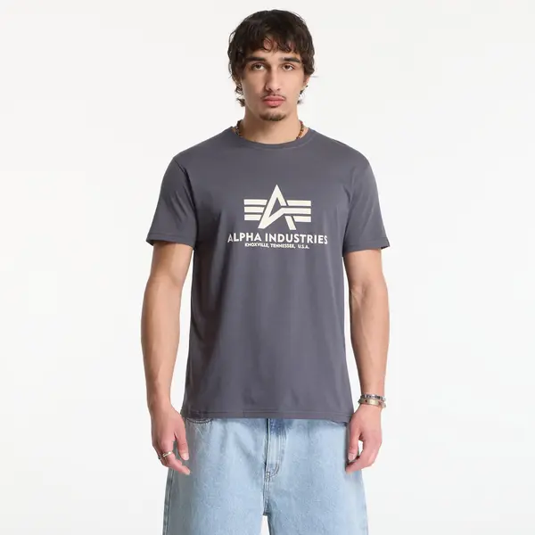 Alpha Industries Тениска Alpha Industries Basic T-Shirt Grey Black XL