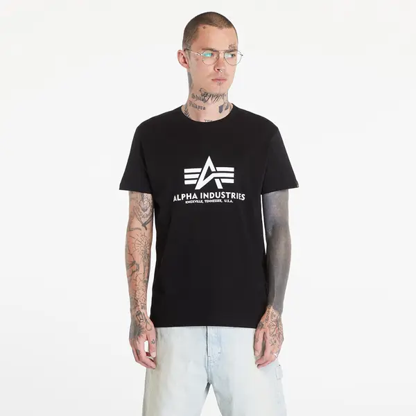 Alpha Industries Тениска Alpha Industries Basic Tee Black/ White M