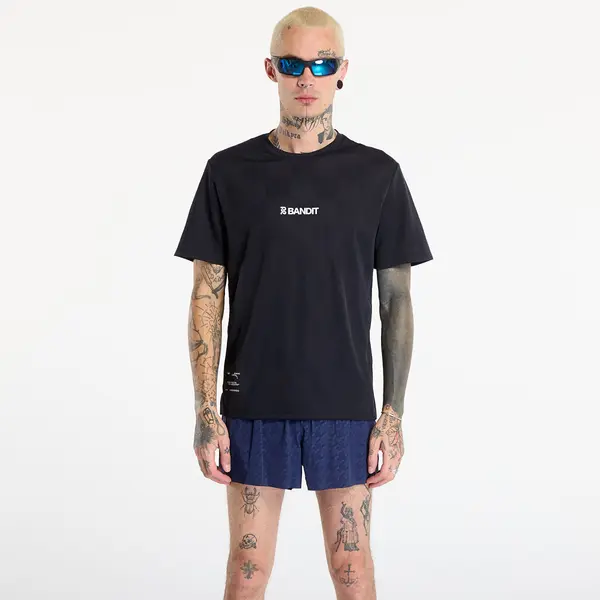BANDIT Тениска Bandit Cheque Jacquard Short Sleeve Tee Black S