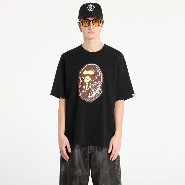 A BATHING APE Тениска BAPE® x FOOTSHOP - Scribble Ape Tee Black M