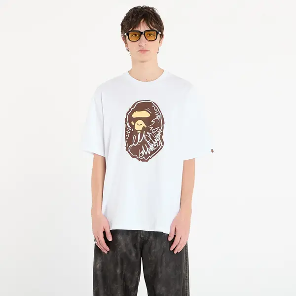 A BATHING APE Тениска BAPE® x FOOTSHOP - Scribble Ape Tee White L