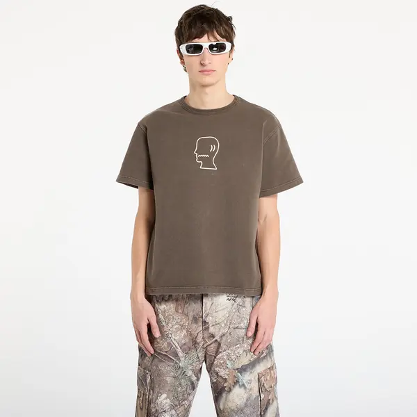 Brain Dead Тениска Brain Dead Heavyweight 3D Embroidery Logohead T-Shirt Brown S
