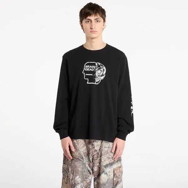 Brain Dead Тениска Brain Dead Skull Mech Long Sleeve Black M