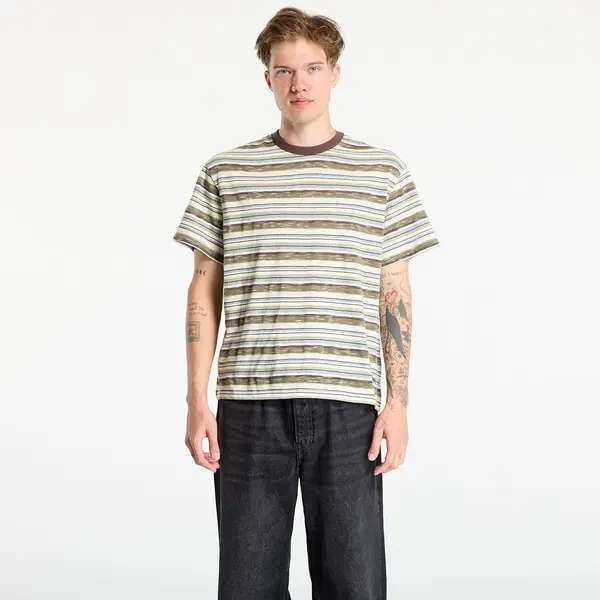 Brain Dead Тениска Brain Dead Toni Stripe T-Shirt Olive/ Multi M