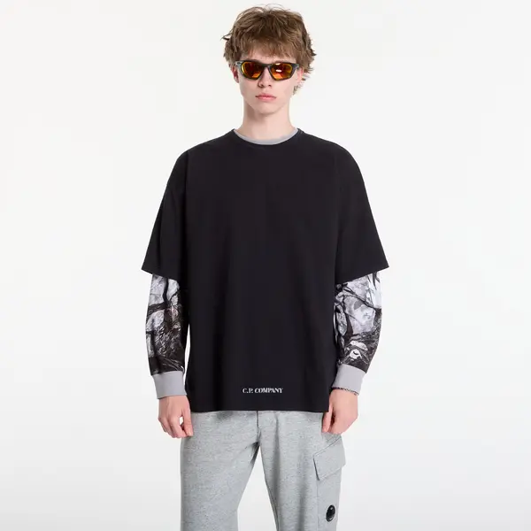 C.P. Company Тениска C.P. Company 1020 Jersey Short Sleeve Stencil T-Shirt Black XXL