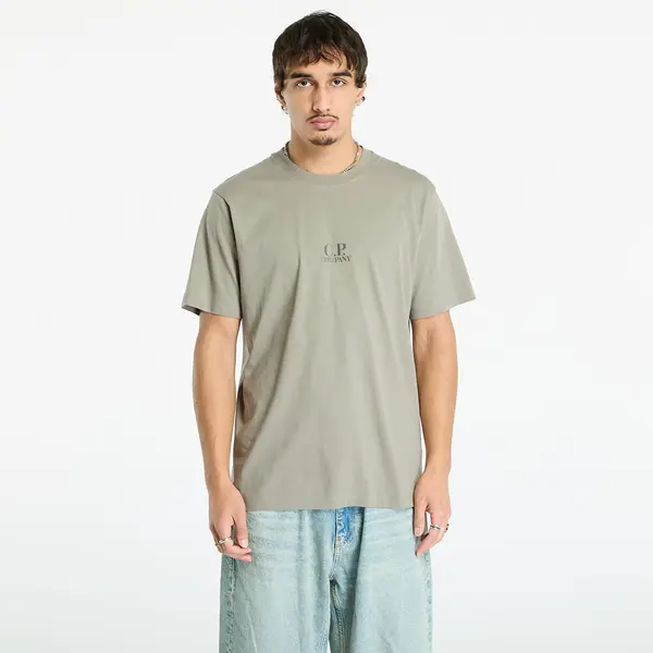 C.P. Company Тениска C.P. Company 30/1 Jersey British Sailor Short Sleeve Logo T-Shirt Fungi Grey S