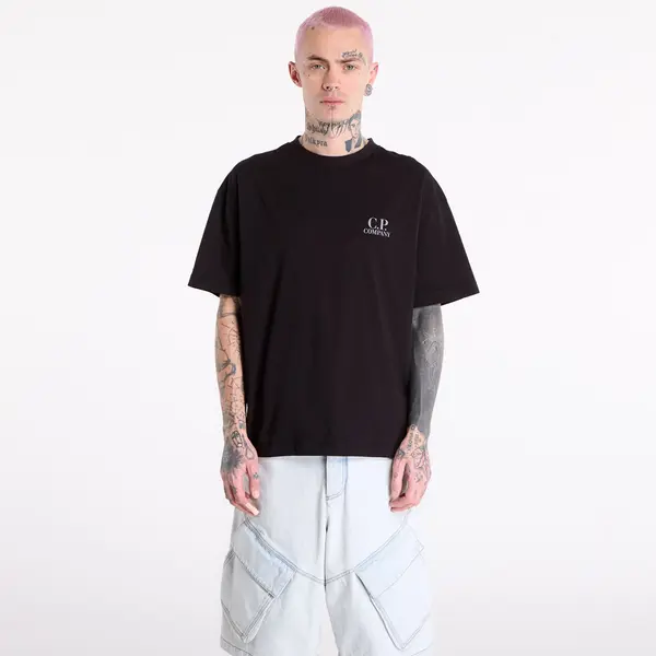 C.P. Company Тениска C.P. Company 30/1 Jersey Short Sleeve Logo T-Shir Black XXL