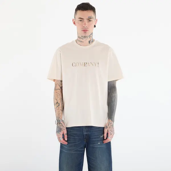 C.P. Company Тениска C.P. Company 30/1 Jersey Short Sleeve Logo T-Shir Frozen Dew/ White XXL