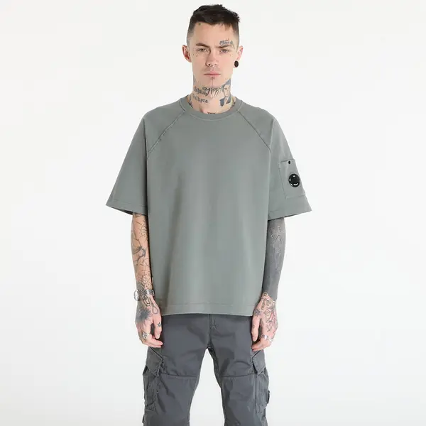 C.P. Company Тениска C.P. Company Light Fleece Short Sleeve Sweatshirt Gunmetal Grey S