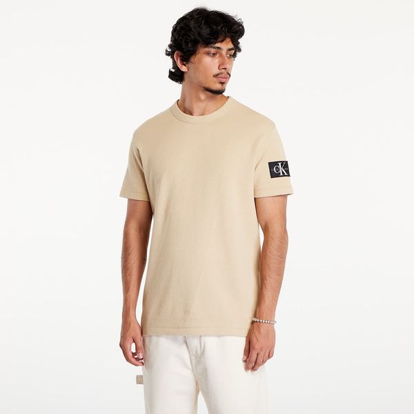 Calvin Klein Тениска Calvin Klein Jeans Badge Waffle Tee Khaki S