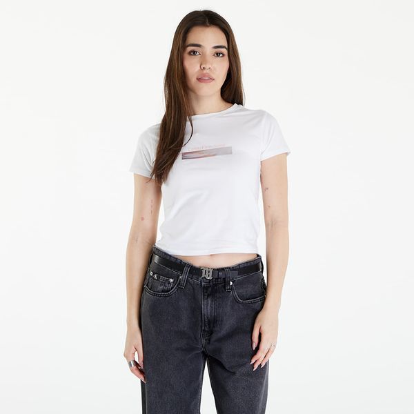 Calvin Klein Тениска Calvin Klein Jeans Diffused Box Fitted Short Sleeve Tee Bright White M
