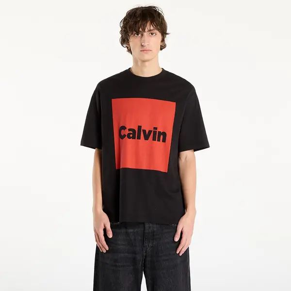 Calvin Klein Тениска Calvin Klein Jeans Ss 16S Io Calvin Box Graphic Tee Black S