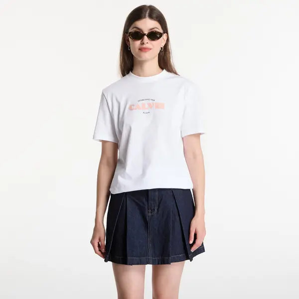 Calvin Klein Тениска Calvin Klein Jeans Ss Classic Resort Calvin Logo Tee Bright White M