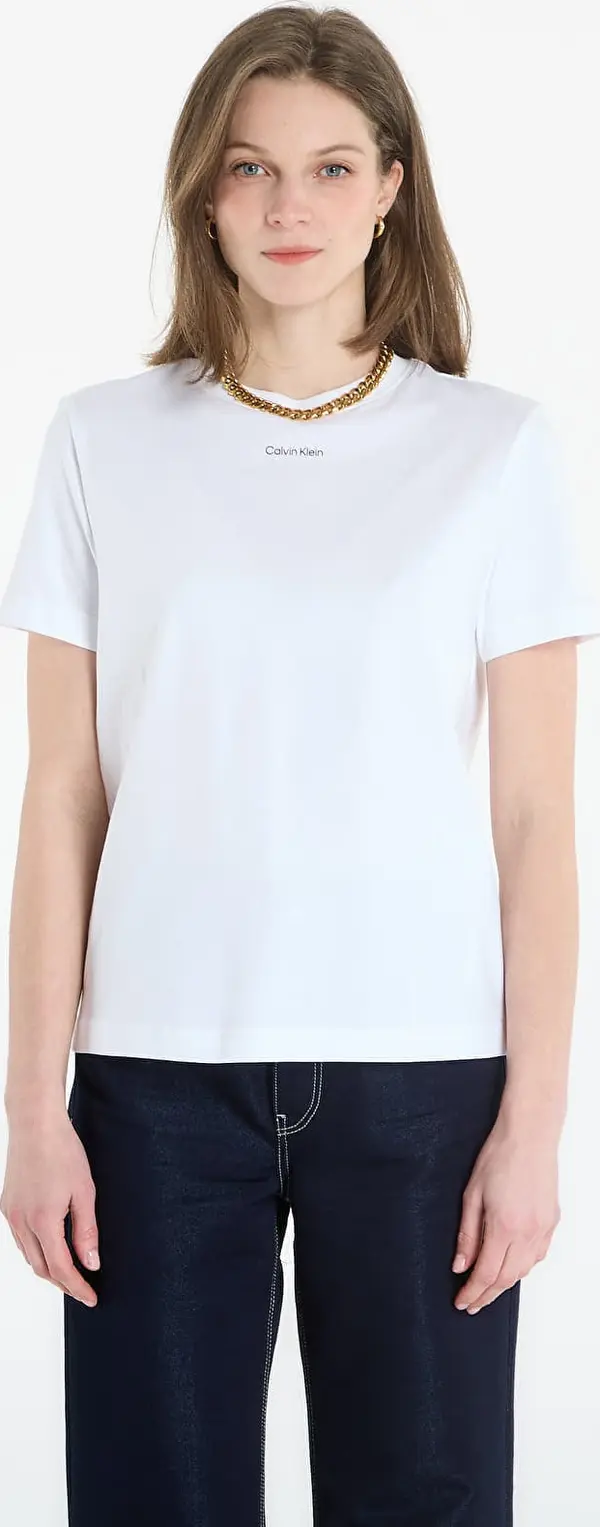 Calvin Klein Тениска Calvin Klein Ss 20S Classic Logo Tee Bright White M