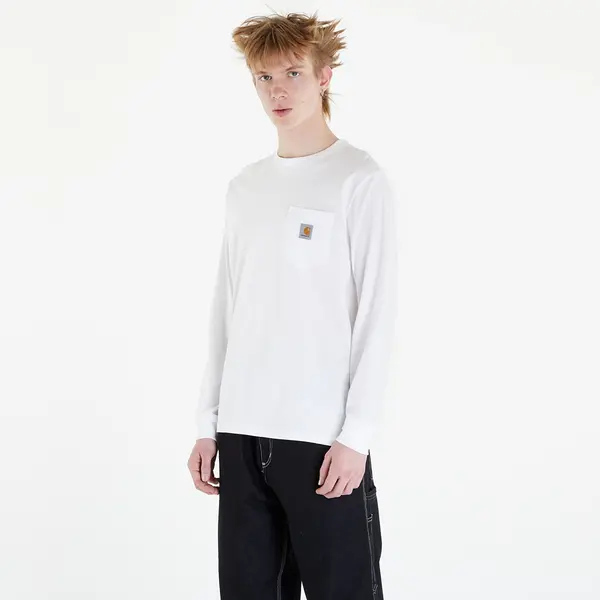 Carhartt WIP Тениска Carhartt WIP Long Sleeve Pocket T-Shirt UNISEX White M