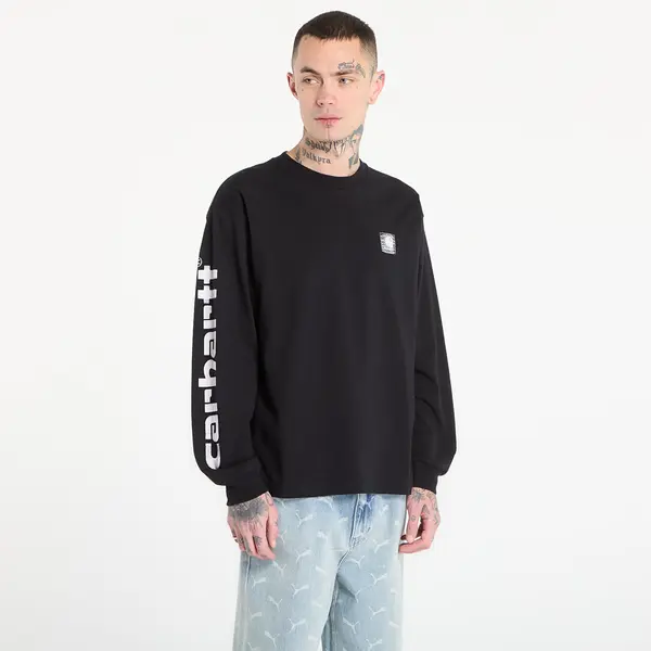 Carhartt WIP Тениска Carhartt WIP L/S Archive Script T-Shirt UNISEX Black XS