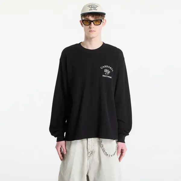 Carhartt WIP Тениска Carhartt WIP L/S Eightynine Waffle T-Shirt UNISEX Black/ White XXL