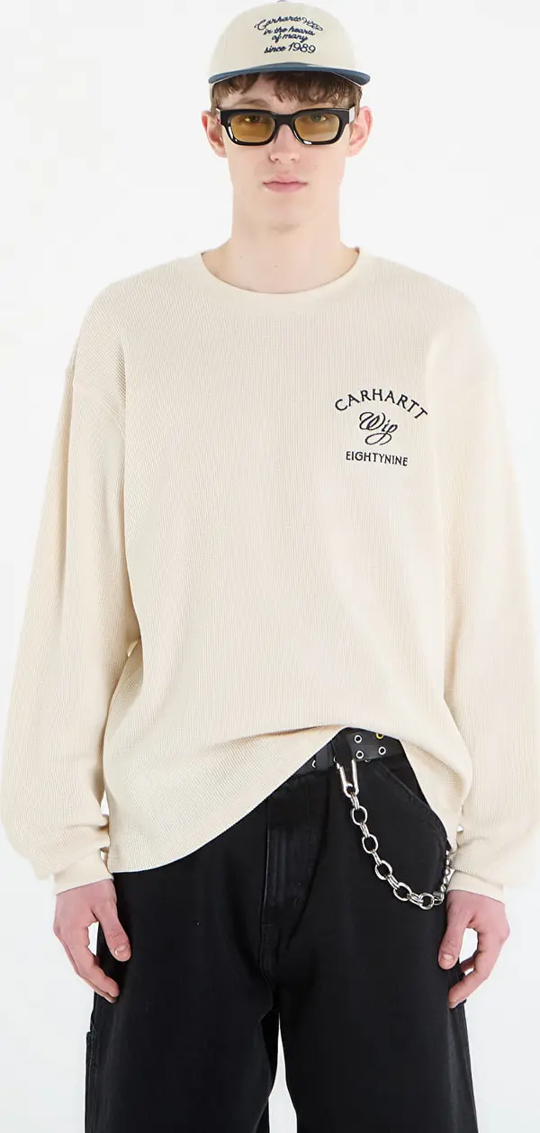 Carhartt WIP Тениска Carhartt WIP L/S Eightynine Waffle T-Shirt UNISEX Natural/ Black L