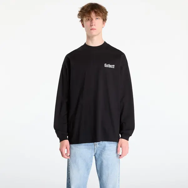 Carhartt WIP Тениска Carhartt WIP L/S Schooling Mockneck T-Shirt UNISEX Black/ Wax S