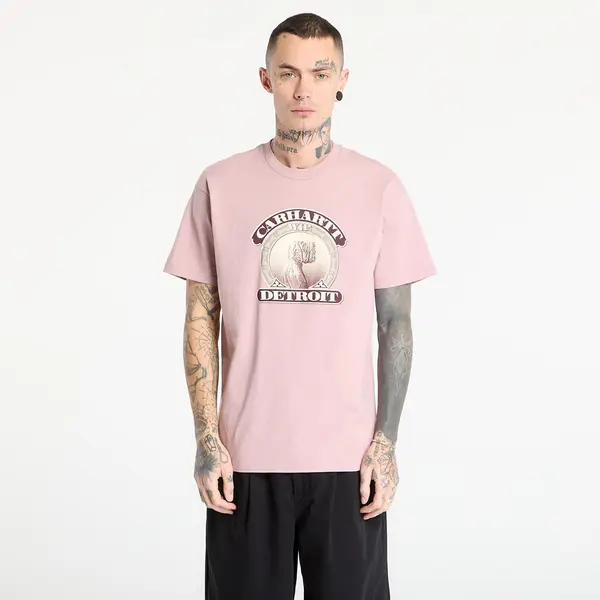 Carhartt WIP Тениска Carhartt WIP S/S Cold World T-Shirt UNISEX Glassy Pink XL