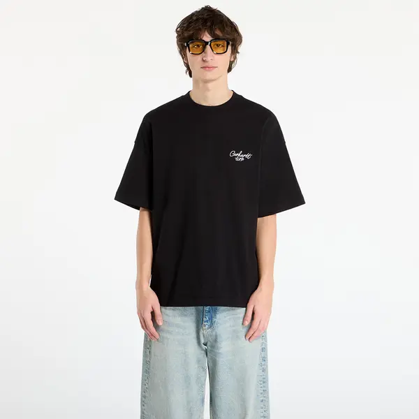 Carhartt WIP Тениска Carhartt WIP S/S Signature Script T-Shirt Black/ White S