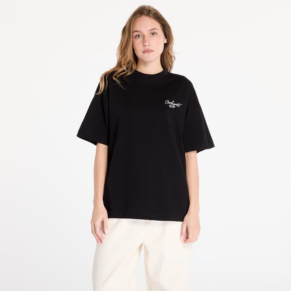 Carhartt WIP Тениска Carhartt WIP S/S Signature Script T-Shirt UNISEX Black/ Wax XS