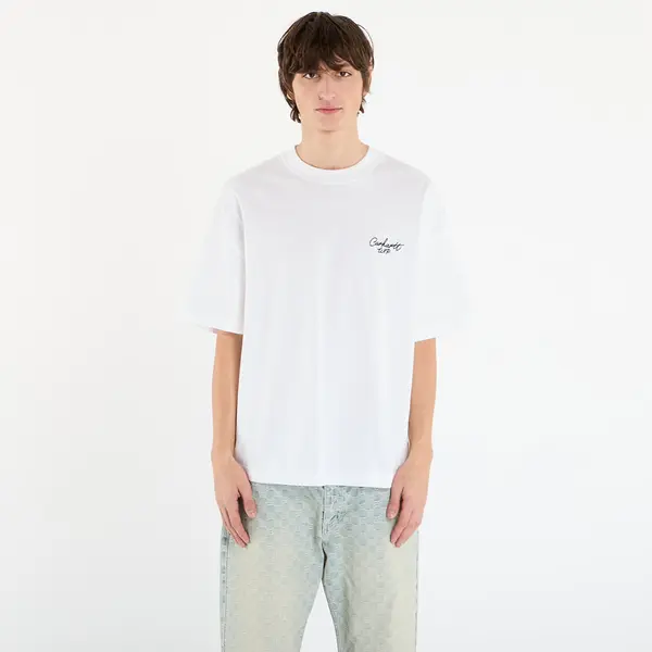 Carhartt WIP Тениска Carhartt WIP S/S Signature Script T-Shirt White/ Black L