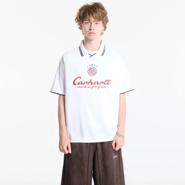 Carhartt WIP Тениска Carhartt WIP S/S Terrace Football T-Shirt UNISEX Heart Train Jacquard, White S