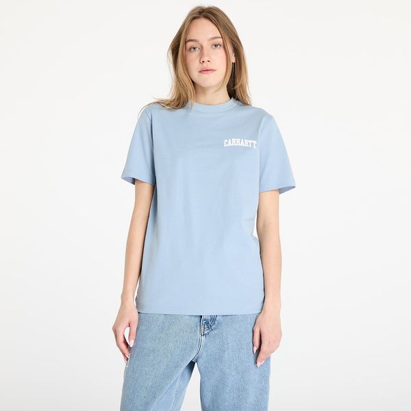 Carhartt WIP Тениска Carhartt WIP University Script Short Sleeve T-Shirt UNISEX Dusty Ice/ White XS