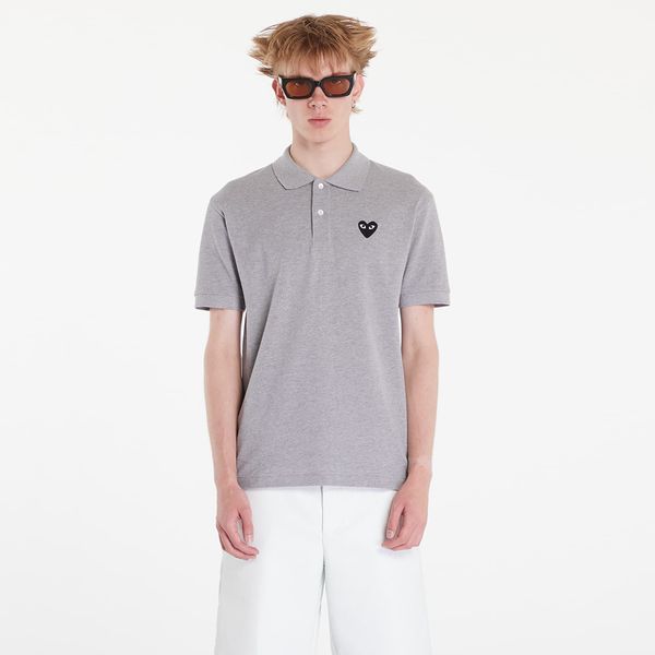 Comme des Garçons PLAY Тениска Comme des Garçons PLAY Emblem Knit Short Sleeve Tee UNISEX Grey XS