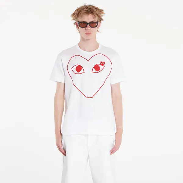 Comme des Garçons PLAY Тениска Comme des Garçons PLAY Heart Logo Short Sleeve Tee UNISEX White XS