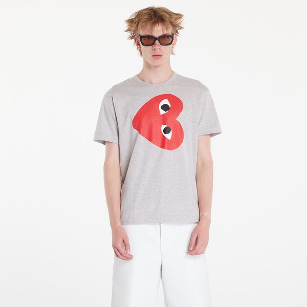 Comme des Garçons PLAY Тениска Comme des Garçons PLAY Logo Print Short Sleeve Tee UNISEX Grey XL