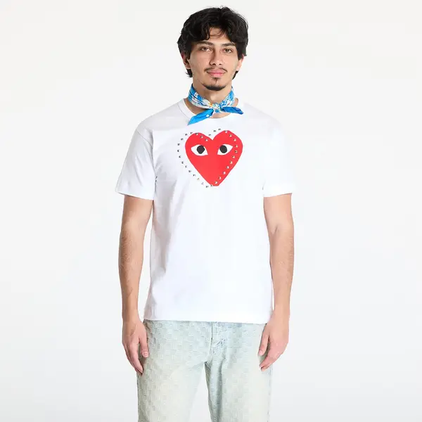 Comme des Garçons PLAY Тениска Comme des Garçons PLAY Print Red x Black x Studc T-Shirt UNISEX White XL