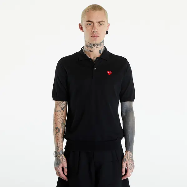 Comme des Garçons PLAY Тениска Comme des Garçons PLAY Red Emblem Sweater UNISEX Black XXL