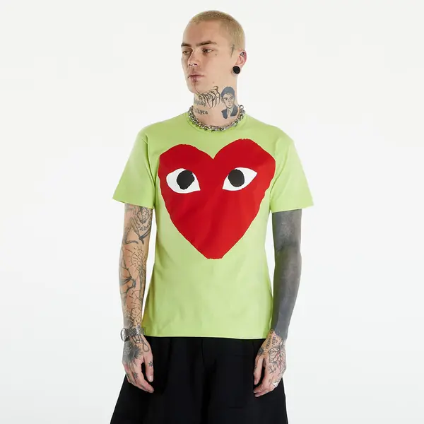 Comme des Garçons PLAY Тениска Comme des Garçons PLAY Short Sleeve Logo Print T-Shirt UNISEX Green S