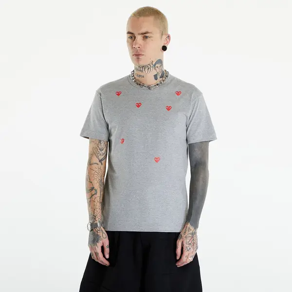 Comme des Garçons PLAY Тениска Comme des Garçons PLAY Short Sleeve Logo Print T-Shirt UNISEX Grey M