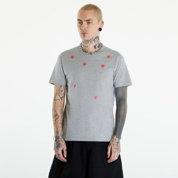 Comme des Garçons PLAY Тениска Comme des Garçons PLAY Short Sleeve Logo Print T-Shirt UNISEX Grey XL