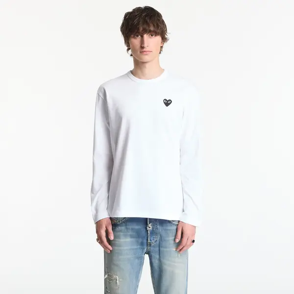Comme des Garçons PLAY Тениска Comme des Garçons PLAY T-Shirt Black Emblem Knit UNISEX White M