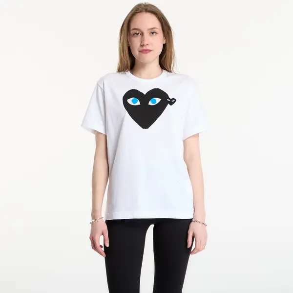 Comme des Garçons PLAY Тениска Comme des Garçons PLAY T-Shirt Black Emblem Knit UNISEX White XXL
