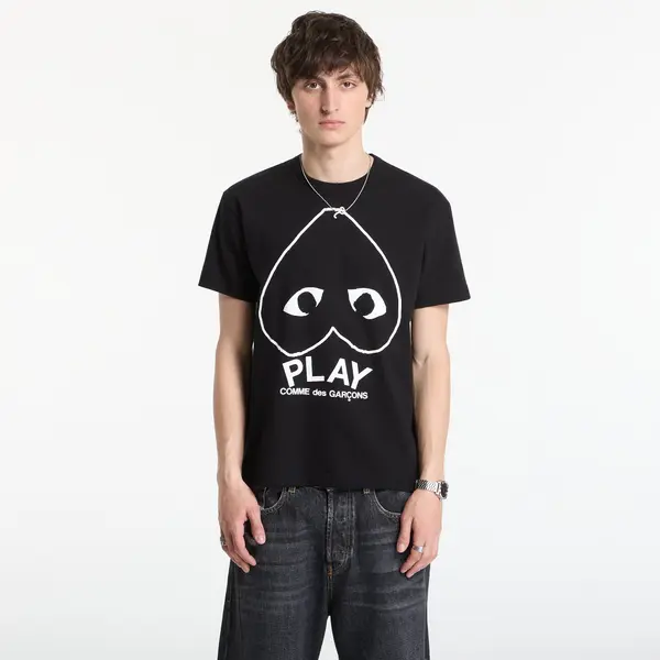 Comme des Garçons PLAY Тениска Comme des Garçons PLAY T-Shirt Logo Print Knit UNISEX Black S