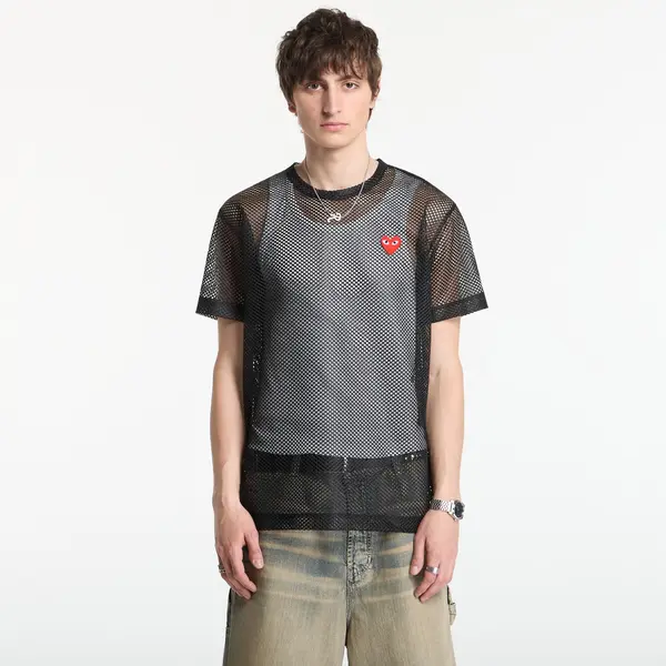 Comme des Garçons PLAY Тениска Comme des Garçons PLAY T-Shirt Red Emblem Black S