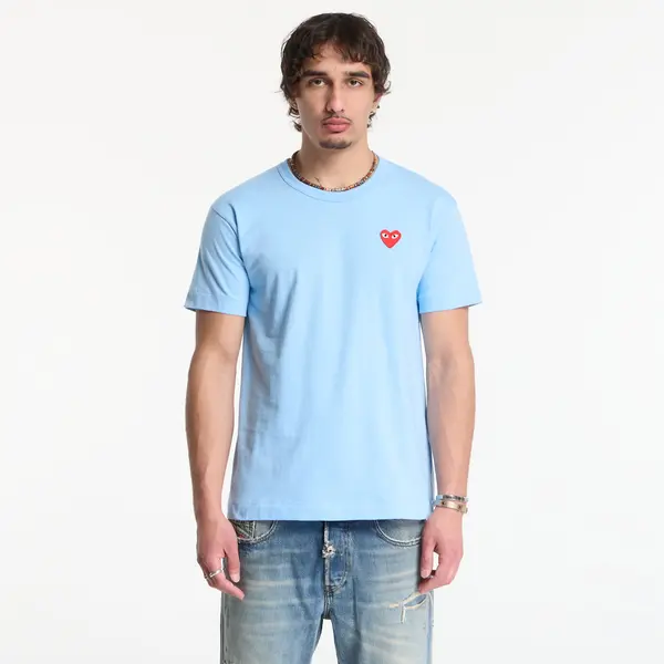 Comme des Garçons PLAY Тениска Comme des Garçons PLAY T-Shirt Red Emblem Knit UNISEX Blue L
