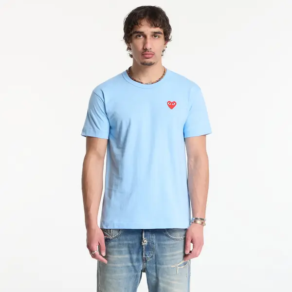 Comme des Garçons PLAY Тениска Comme des Garçons PLAY T-Shirt Red Emblem Knit UNISEX Blue M