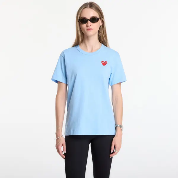 Comme des Garçons PLAY Тениска Comme des Garçons PLAY T-Shirt Red Emblem Knit UNISEX Blue M