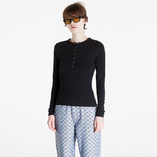 Daily Paper Тениска Daily Paper Denise Button Long Sleeve T-Shirt Black XS