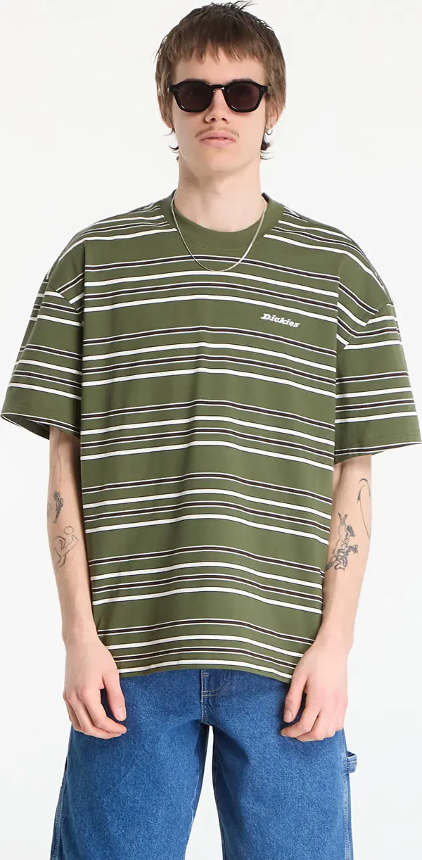 Dickies Тениска Dickies East Liberty Stripe Ss Tee Cypress L
