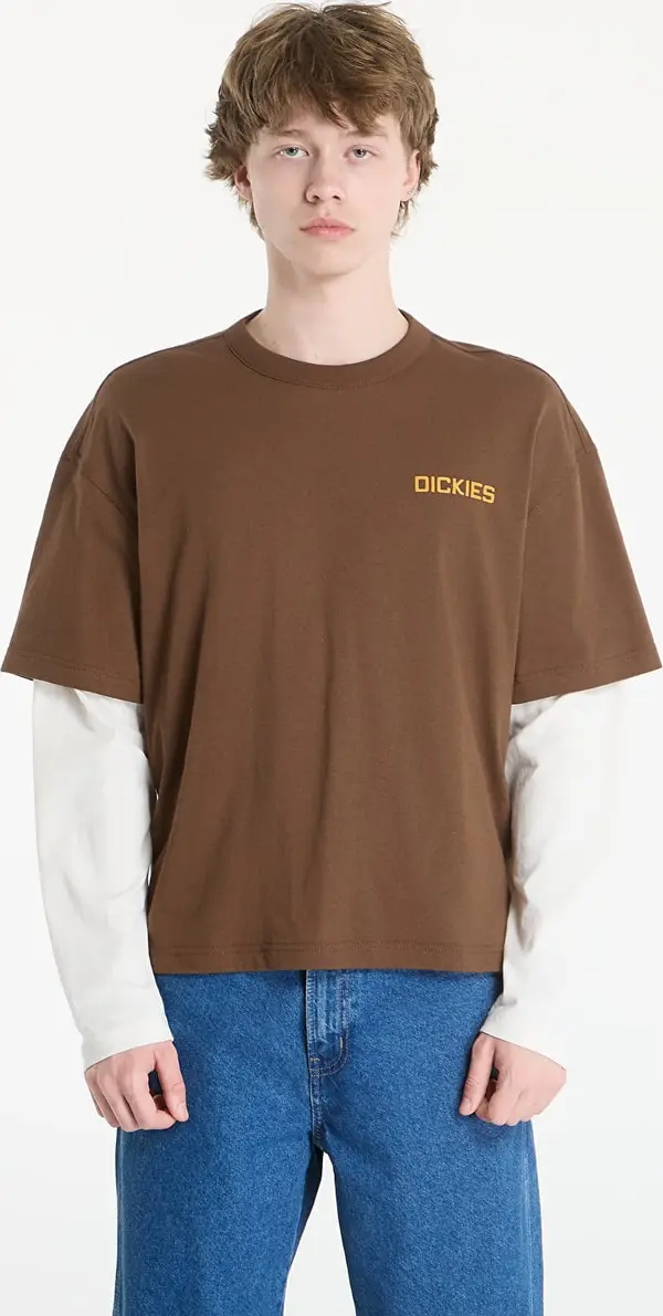 Dickies Тениска Dickies Payson 2-in-1 Tee Timber Brown M