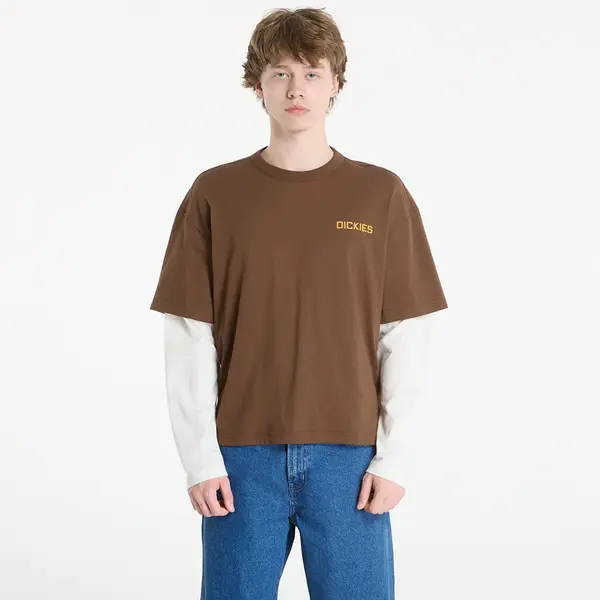 Dickies Тениска Dickies Payson 2-in-1 Tee Timber Brown M