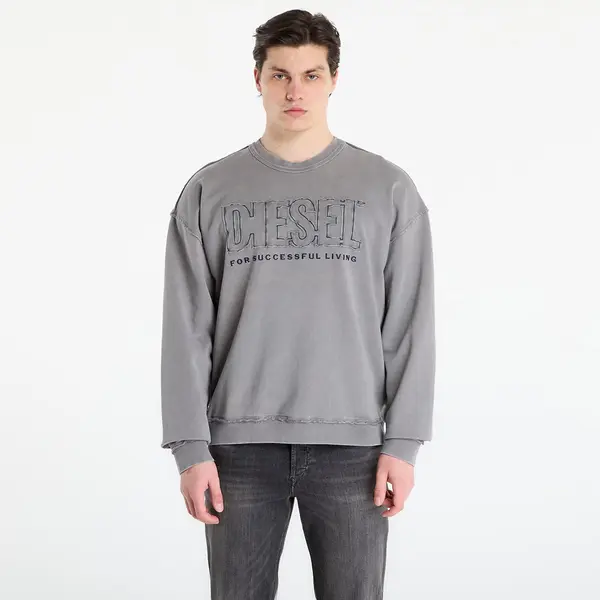 DIESEL Тениска DIESEL S-Boxt-Raw-V1 Sweat-Shirt Steeple Gray L